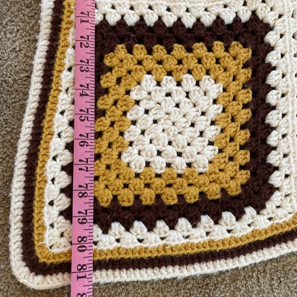 handmade granny‎ square afghan 81.5 X54